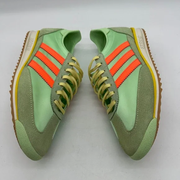 Adidas JI0197 Womens 8.5 SL 72 OG Sneakers Green Orange Retro Running Shoes - Picture 9 of 10